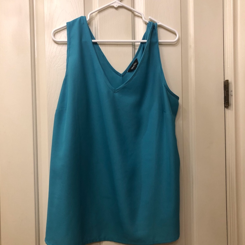 Peacock v-neck tank